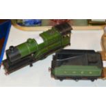 VINTAGE MODEL RAILWAY LOCOMOTIVE & TENDER