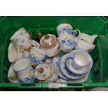 BOX WITH ASSORTED TEA WARE