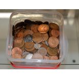 BOX WITH ASSORTED OLD COINAGE