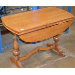 GOLDEN OAK MECHANISED DROP LEAF TABLE