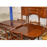 6 PIECE REPRODUCTION MAHOGANY DINING ROOM SUITE