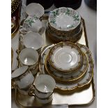 TRAY WITH ASSORTED TEA WARE, ALLERTON'S & ROYAL ALBERT
