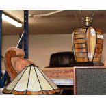 DECORATIVE ART DECO STYLE TABLE LAMP WITH SHADE