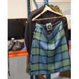 KILT WITH JACKET, SHOES & MASONIC BELT BUCKLE