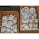 2 BOXES WITH LARGE QUANTITY OF ORIENTAL EGG SHELL TEA WARE