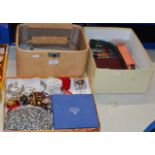 3 BOXES WITH ASSORTED COSTUME JEWELLERY