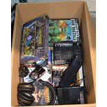 BOX WITH VARIOUS PC GAMES & ACCESSORIES, DIGITAL CAMERA, IPOD ETC