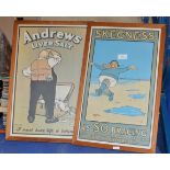 2 FRAMED POSTERS, SKEGNESS & ANDREW'S LIVER SALT