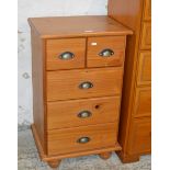 MODERN PINE 2 OVER 3 CHEST OF DRAWERS