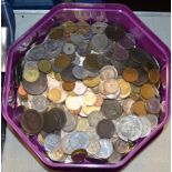 BOX WITH VARIOUS OLD COINAGE