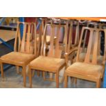 SET OF 8 TEAK CHAIRS