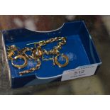 ASSORTED 9 CARAT GOLD JEWELLERY - APPROXIMATE WEIGHT = 21.1 GRAMS