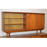 MID CENTURY TEAK GLASS FRONTED BOOKCASE