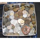 TIN WITH ASSORTED COINAGE