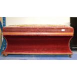 REGENCY STYLE MAHOGANY PADDED OTTOMAN