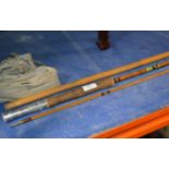 VINTAGE ALLCOCKS SPLIT CANE 2 PIECE FISHING ROD