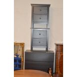 MODERN IKEA 3 DRAWER CHEST & PAIR OF MODERN 2 DRAWER BEDSIDE CHESTS