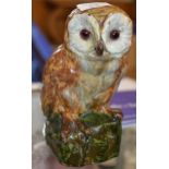 J FILMONT CAEN REDWARE POTTERY OWL ORNAMENT