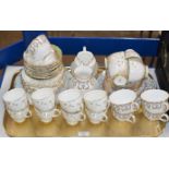 TRAY WITH 2 PART TEA SETS, ROYAL GRAFTON & ROSINA