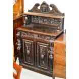 VICTORIAN OAK JACOBEAN STYLE CHIFFONIER