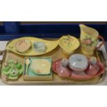 TRAY WITH ASSORTED CARLTON WARE PORCELAIN