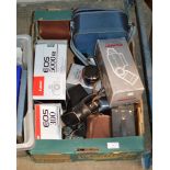 BOX WITH ASSORTED CAMERAS