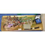 TRAY WITH QUANTITY COSTUME JEWELLERY