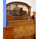 MAHOGANY MIRRORED BACK SIDEBOARD