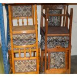 2 PAIRS OF OAK DINING CHAIRS