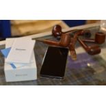 BLACKVIEW SMARTPHONE IN BOX & 6 VARIOUS WOODEN PIPES