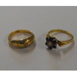 2 X 18 CARAT GOLD RINGS - APPROXIMATE WEIGHT = 7 GRAMS