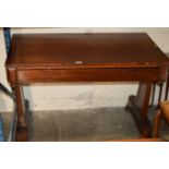 MAHOGANY HALL TABLE WITH SINGLE DRAWER