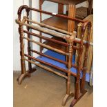 2 VARIOUS WOODEN TOWEL RAILS