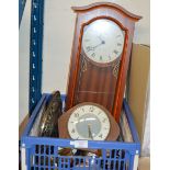 BOX WITH ASSORTED CLOCKS