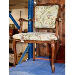 MAHOGANY SINGLE CHAIR WITH TAPESTRY SEAT & BACK