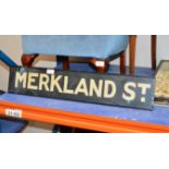 MERKLAND STREET SUBWAY SIGN