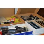 4 BOXES WITH VARIOUS MODEL RAILWAY ACCESSORIES
