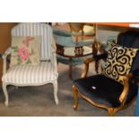 2 REPRODUCTION PADDED CHAIRS