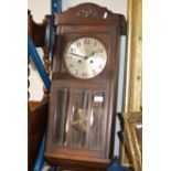 OAK CASED STRIKING WALL CLOCK