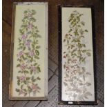 2 OLD FRAMED PORCELAIN PANEL DISPLAYS