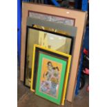 5 VARIOUS FRAMED PICTURES, THAI PICTURES ETC