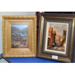 2 SMALL FRAMED OIL PAINTINGS ON BOARDS