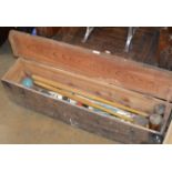 VINTAGE CROQUET SET WITH WOODEN BOX