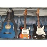 2 ELECTRIC GUITARS & ACOUSTIC GUITAR