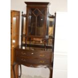 STAINED MAHOGANY DISPLAY CABINET