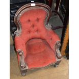 VICTORIAN MAHOGANY FRAMED CHILD SIZE CHAIR