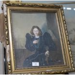 GILT FRAMED OIL ON BOARD - PORTRAIT, BY SCS TAWS