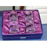 BOXED SET OF 4 EDINBURGH CRYSTAL WHISKY TUMBLERS