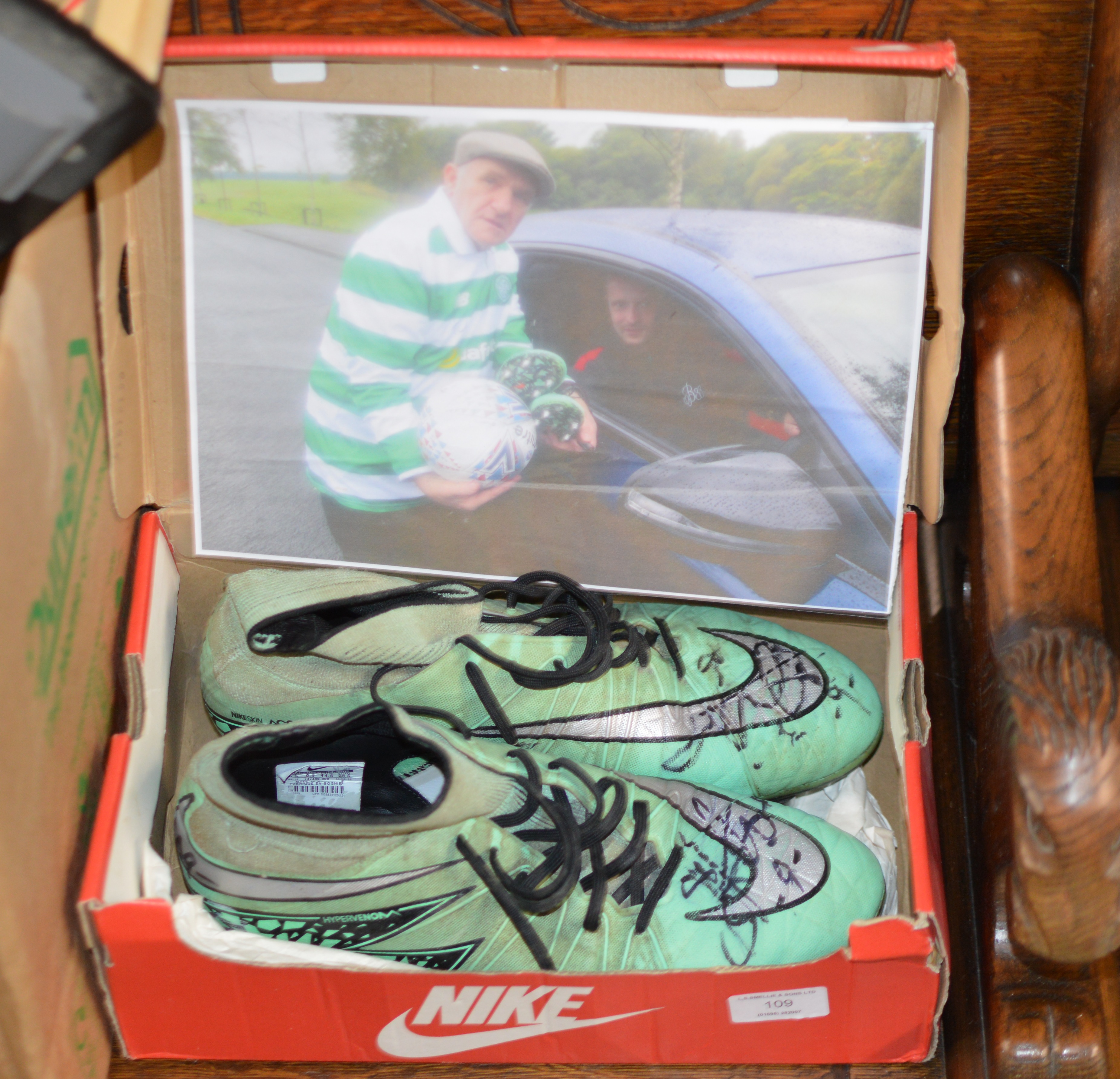 PAIR OF FOOTBALL BOOTS SIGNED BY LEIGH GRIFFITHS