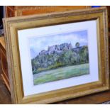 LARGE GILT FRAMED WATERCOLOUR - STIRLING CASTLE